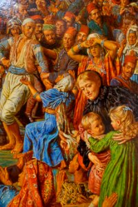 The Miracle of the Sacred Fire, Church of the Holy Sepulchre, by William Holman Hunt, detail, 1892-1899, oil on canvas - Fogg Art Museum, Harvard University - DSC01265