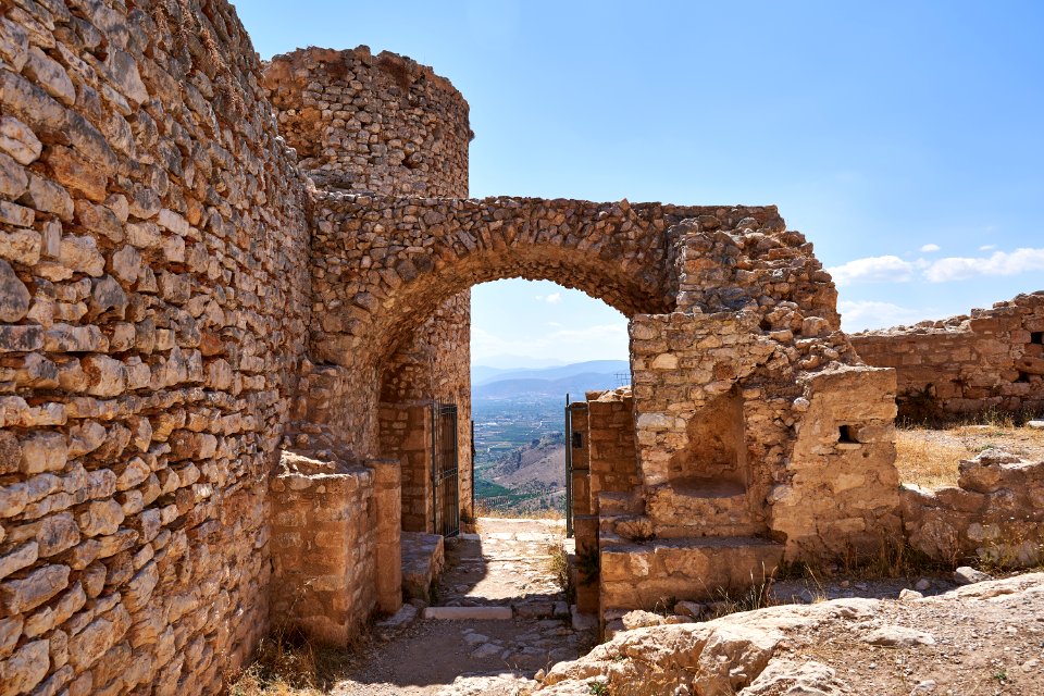 The interior of Larissa Castle of Argos on September 5, 2020