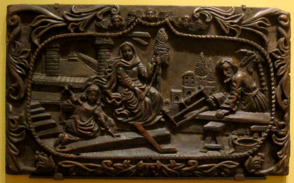 The Holy Family in the Carpenter's Shop from the Philippines, 18th-19th century, wood, Honolulu Museum of Art
