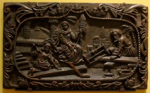 The Holy Family in the Carpenter's Shop from the Philippines, 18th-19th century, wood, Honolulu Museum of Art