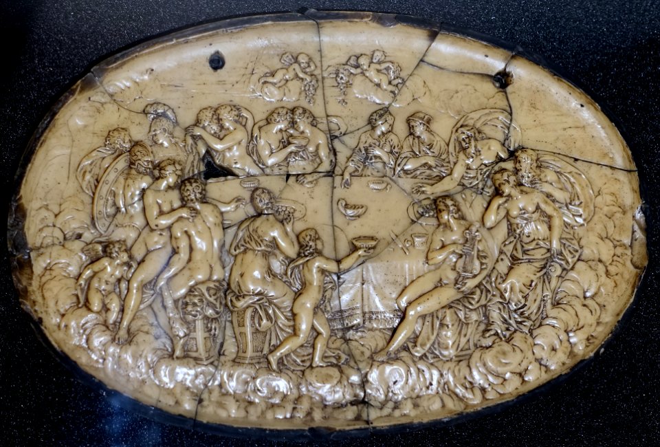 The Feast of the Gods, after a bronze by Gugliemo della Porta, in production by 1773, wax model - Wedgwood Museum - Barlaston, Stoke-on-Trent, England - DSC09584