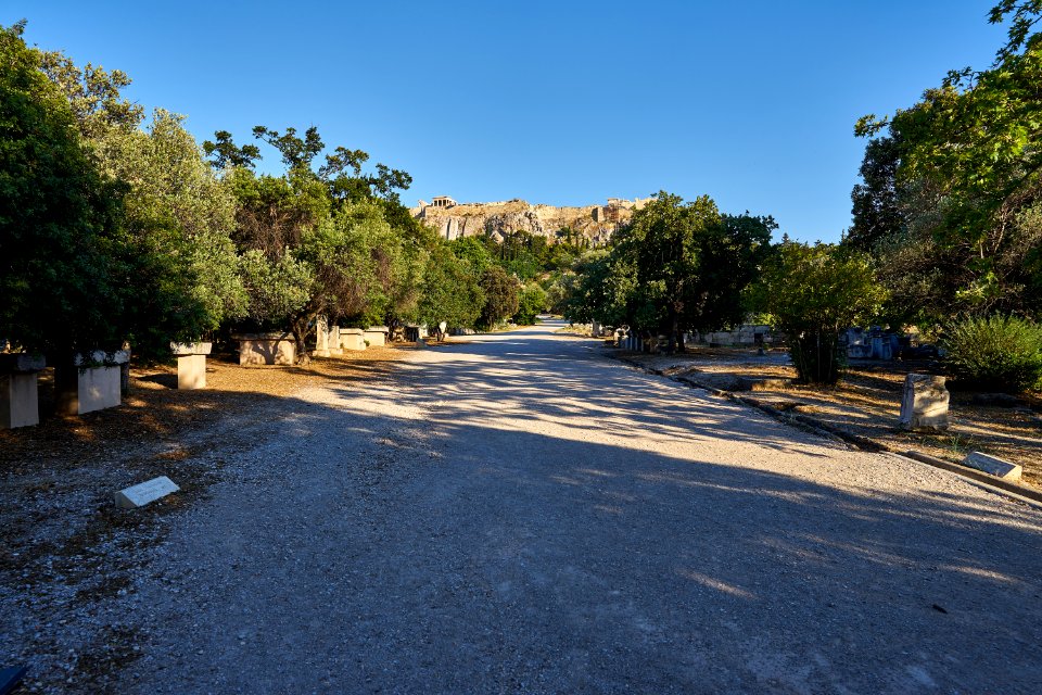 The Panathenaic Way in Ancient Agora on June 27, 2020