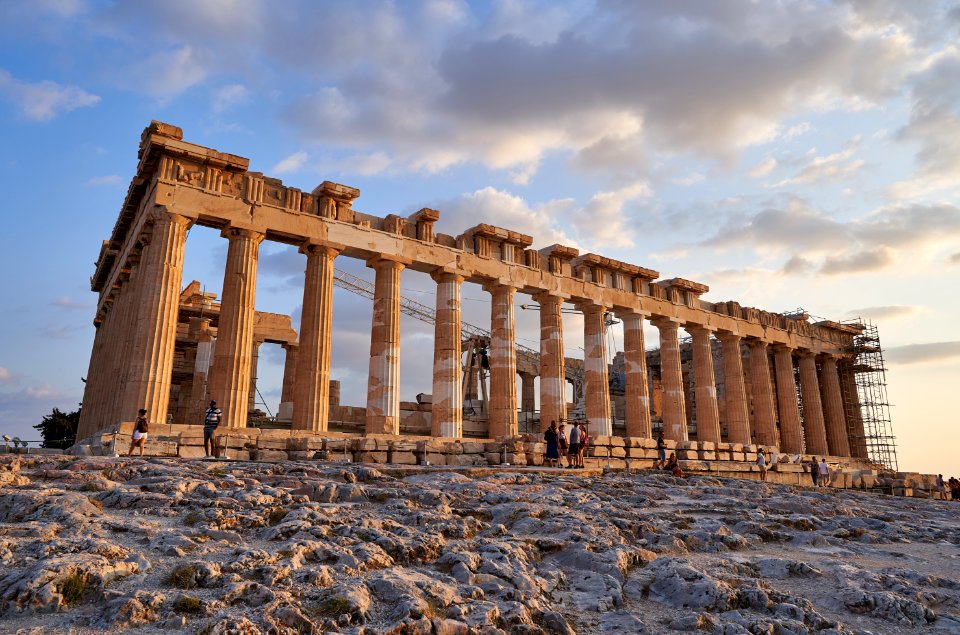 The northern side of the Parthenon on September 13, 2020