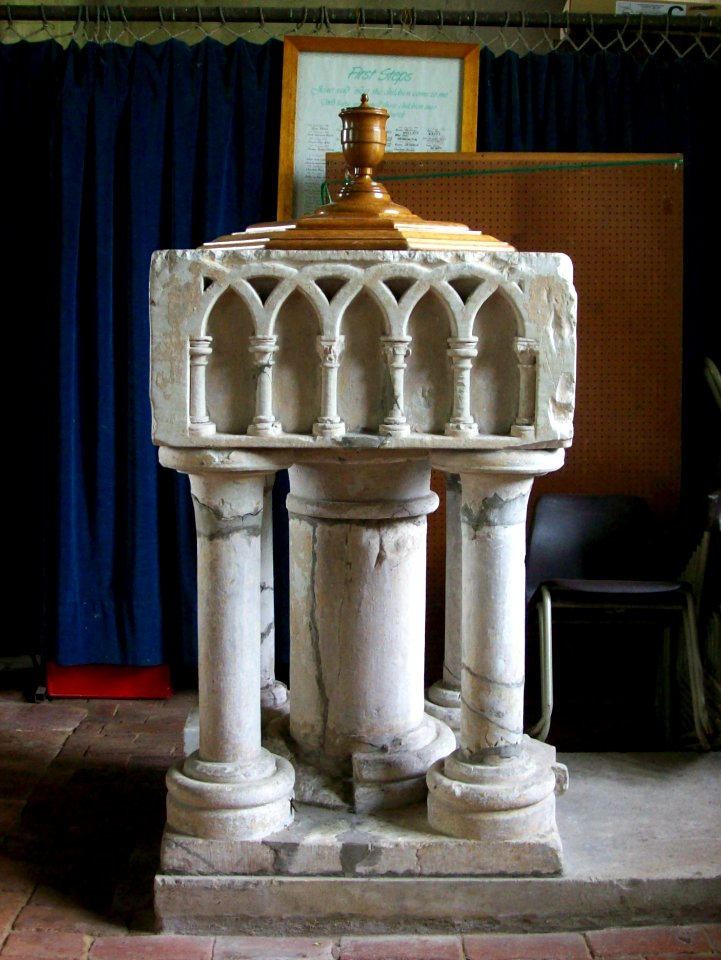 The font, St Nicholas, Canewdon