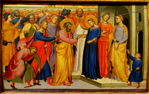 The Marriage of the Virgin, by the Master of the Orcagnesque Misericordia, Italian, 1370-1375, tempera on panel - Fogg Museum - Harvard University - DSC01902