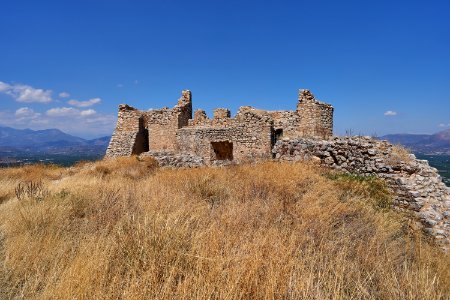 The fortifications of the acropolis of Argos (Larissa Castle) on September 5, 2020