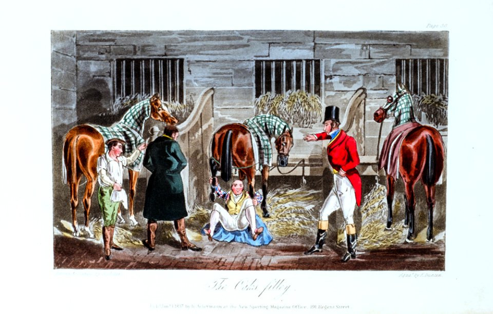 The Oaks Filley, by Henry Alken and T. J. Rawlins - Memoirs of the Life of the Late John Mytton, Esq. of Halston, Shropshire, by Nimrod, 2nd ed, London, 1837