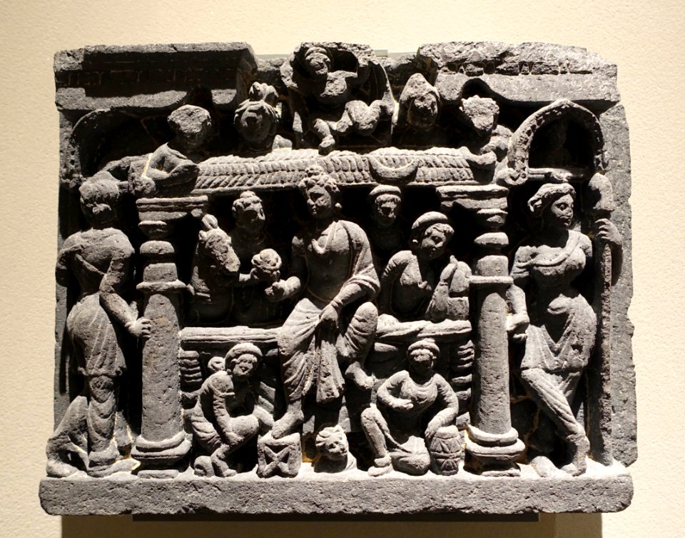 The Night of the Great Departure, Gandhara, 2nd-3rd century AD, schist - Ethnological Museum, Berlin - DSC01628
