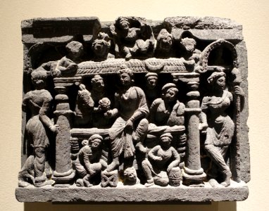 The Night of the Great Departure, Gandhara, 2nd-3rd century AD, schist - Ethnological Museum, Berlin - DSC01628