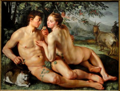 The Fall of Man by Hendrik Goltzius, Dutch, 1616, oil on canvas - National Gallery of Art, Washington - DSC09946