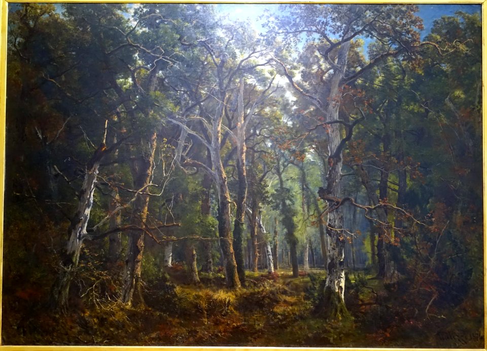 The Forest of Fontainebleau by Giuseppe Palizzi, 1874 - Galleria nazionale d'arte moderna - Rome, Italy - DSC05390