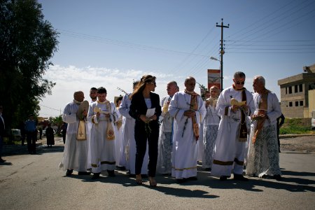 The parade and festival for Palm Sunday in 2018 in alQosh, a Chaldean Catholic town 07