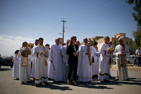 The parade and festival for Palm Sunday in 2018 in alQosh, a Chaldean Catholic town 08