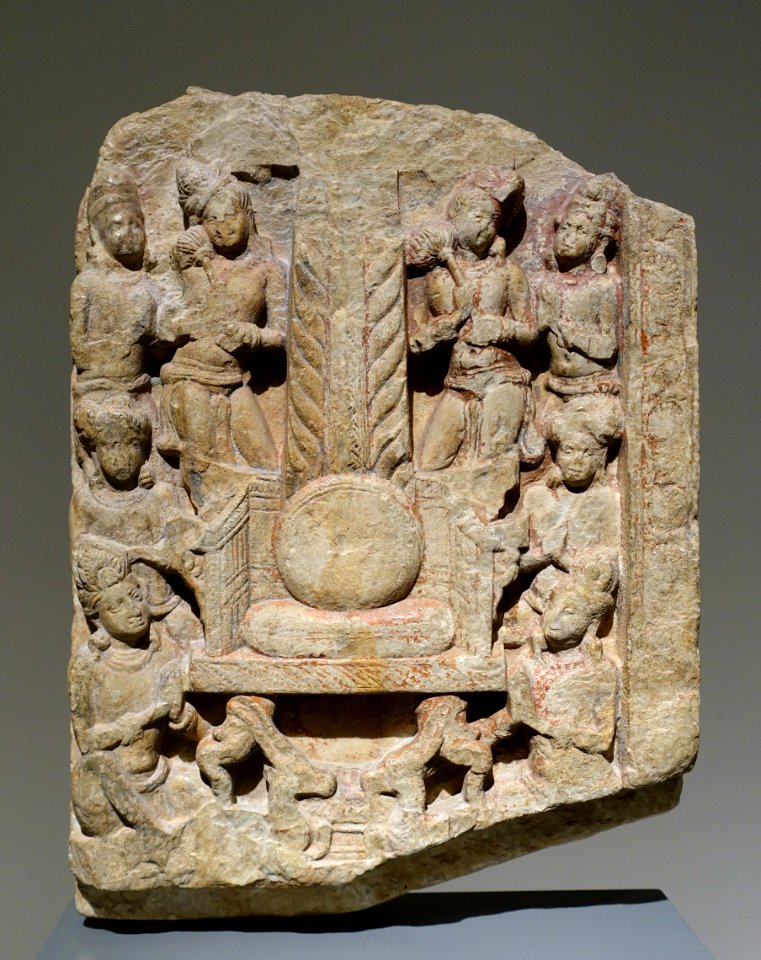 The First Sermon of the Buddha, Amaravati, India, 2nd century AD, limestone - Ethnological Museum, Berlin - DSC01677