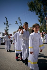 The parade and festival for Palm Sunday in 2018 in alQosh, a Chaldean Catholic town 02