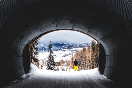 Skiing skier downhill photo