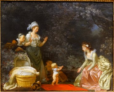 The First Steps, by Jean-Honore Fragonard and Marguerite Gerard, c. 1780-1785, oil on canvas - Fogg Art Museum, Harvard University - DSC02003
