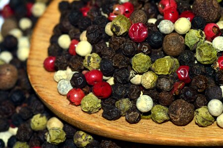 Season grains black pepper