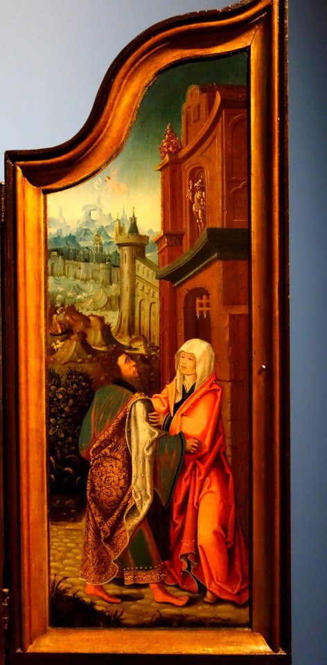 The Holy Family, artist unknown, Antwerp, c. 1520-1530, view 4 - Museum M - Leuven, Belgium - DSC05189
