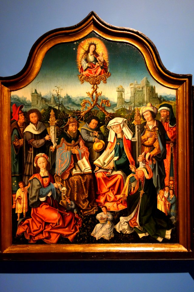 The Holy Family, artist unknown, Antwerp, c. 1520-1530, view 3 - Museum M - Leuven, Belgium - DSC05185
