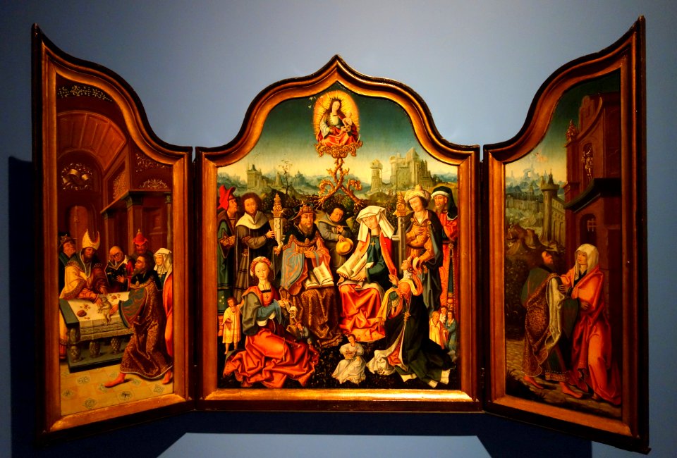 The Holy Family, artist unknown, Antwerp, c. 1520-1530, view 1 - Museum M - Leuven, Belgium - DSC05179