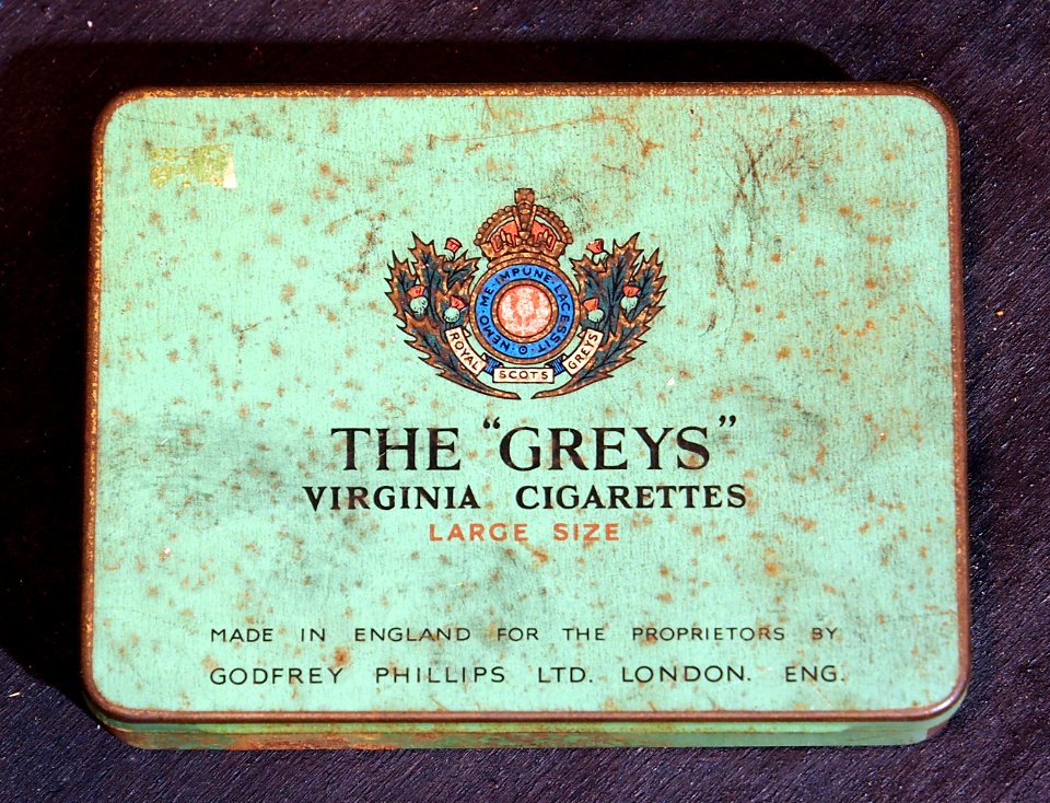 The Greys verginia cigarettes tin, Godfrey Phillips ltd, Londen pic2