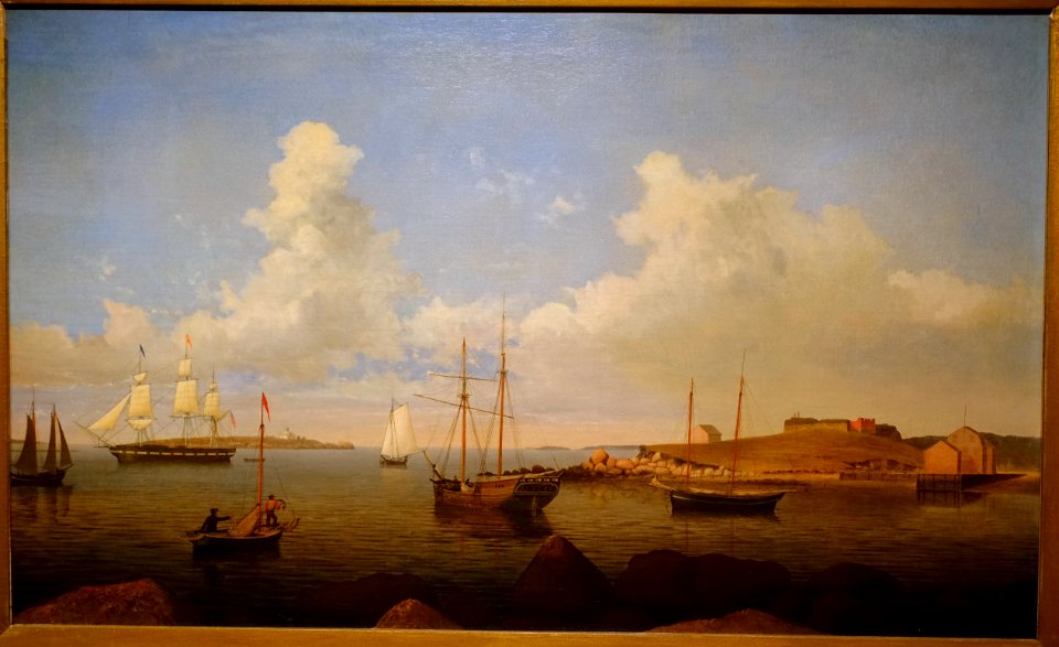 The Old Fort and Ten Pound Island, Gloucester, by Fitz Henry Lane, 1850s, oil on canvas - Cape Ann Museum - Gloucester, MA - DSC01162