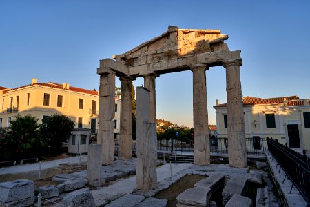 The Gate of Athena Archegetis (backside) on July 21, 2019