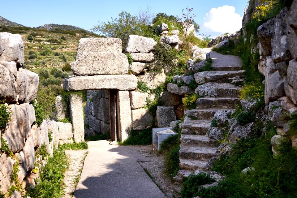 The North Gate of the citadel of Mycenae from inside on 26 March 2019