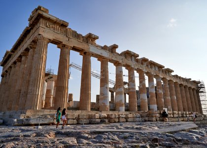 The north side of the Parthenon on September 20, 2020