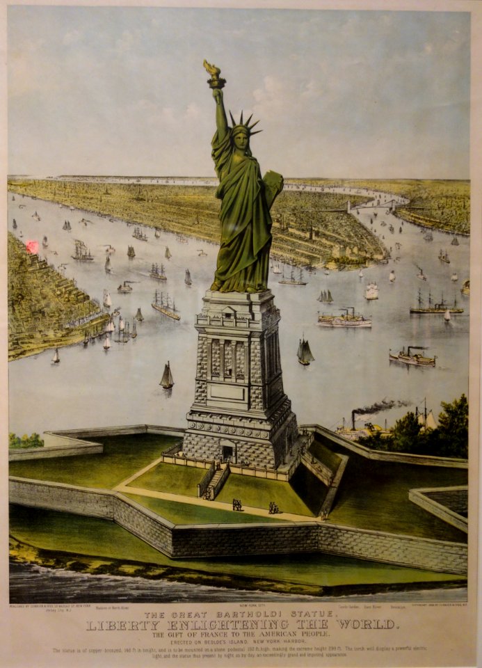 The Great Bartholdi Statue - Currier & Ives, 1885, hand-colored lithograph - Albany Institute of History and Art - DSC08221