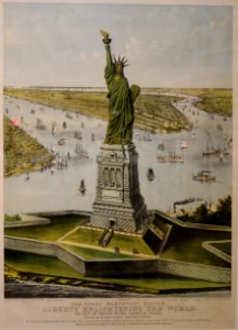 The Great Bartholdi Statue - Currier & Ives, 1885, hand-colored lithograph - Albany Institute of History and Art - DSC08221