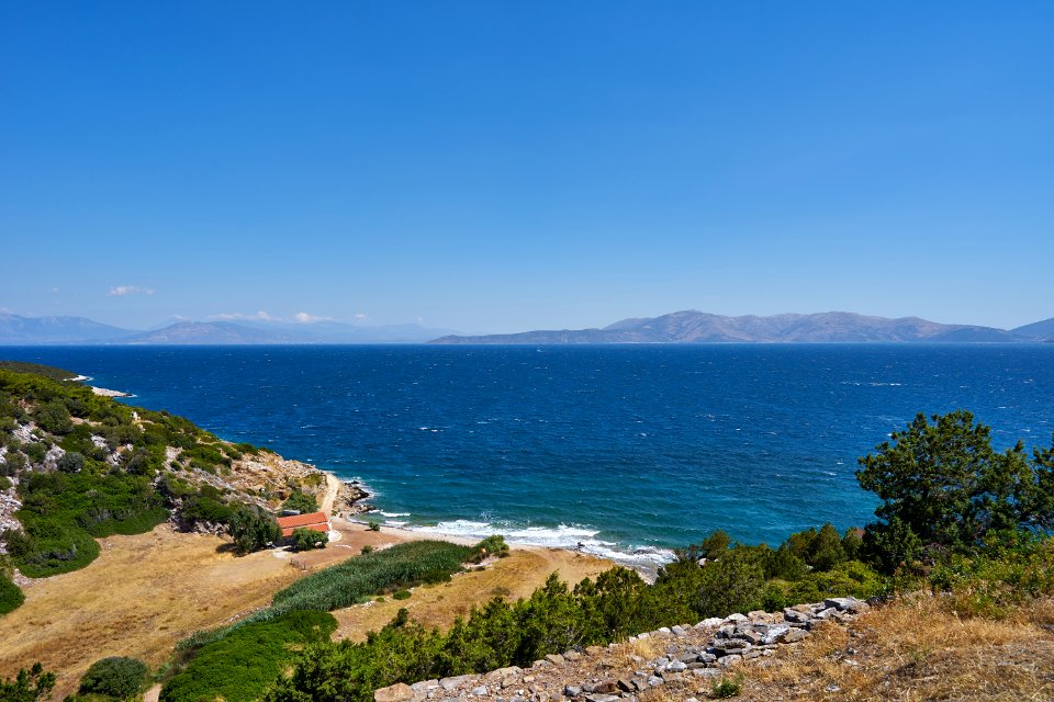 The Gulf of Euboea from Rhamnous on July 22, 2020