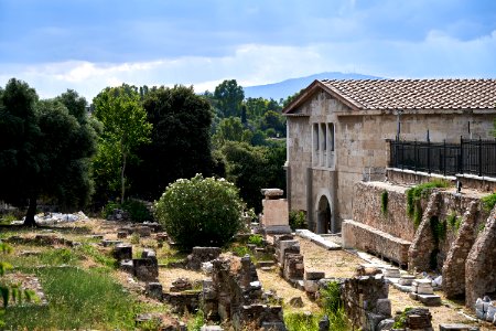 The Library of Pantainos and the Stoa of Attalus on July 14, 2019
