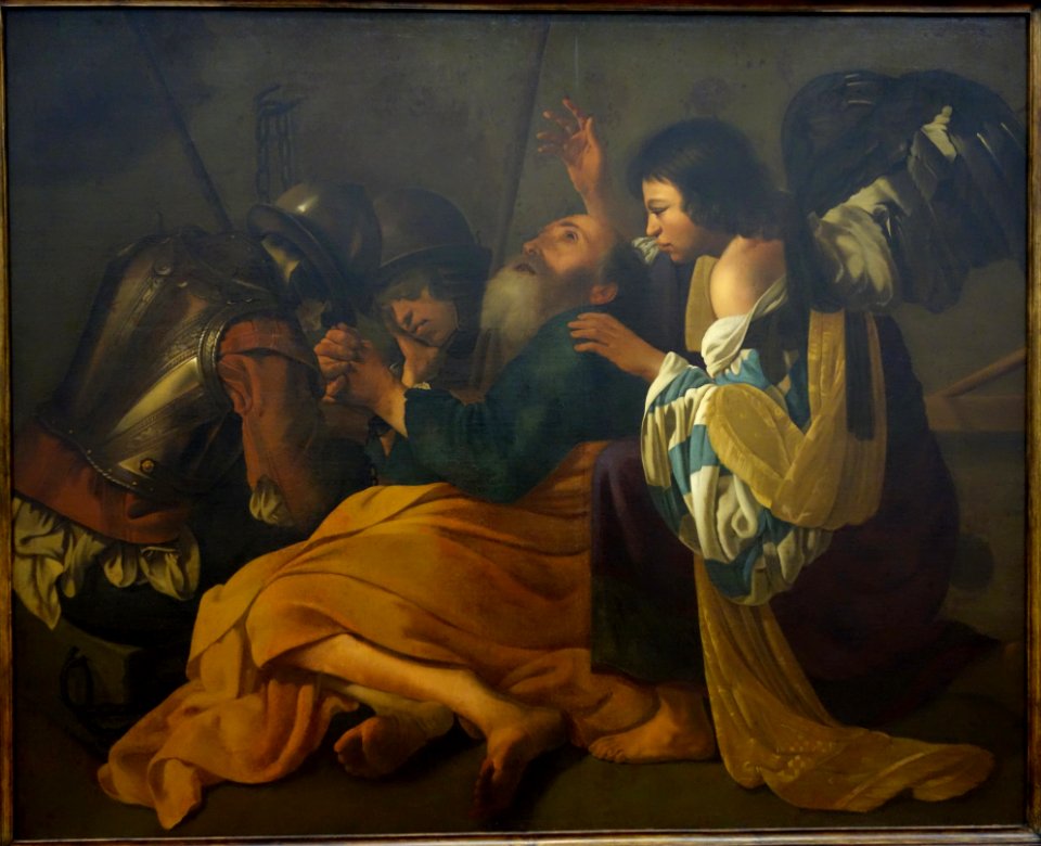 The Liberation of St. Peter, by a follower of Hendrick Terbrugghen, early 17th century, oil on canvas - National Museum of Western Art, Tokyo - DSC08172