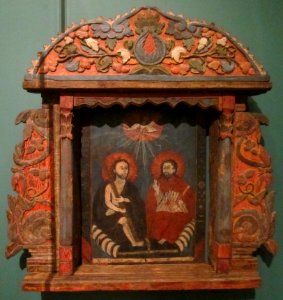 The Holy Trinity from the Philippines, 19th century, wood, gesso, polychrone, Honolulu Museum of Art