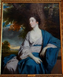 The Hon. Mary Vernon, Mrs George (Adams) Anson, by Joshua Reynolds, 1763-1764, oil on canvas - Saloon - Shugborough Hall - Staffordshire, England - DSC00392