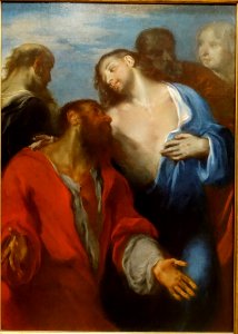 The Incredulity of Saint Thomas, by Giuseppe Bazzani, 1730-1735, oil on canvas - University of Arizona Museum of Art - University of Arizona - Tucson, AZ - DSC08236