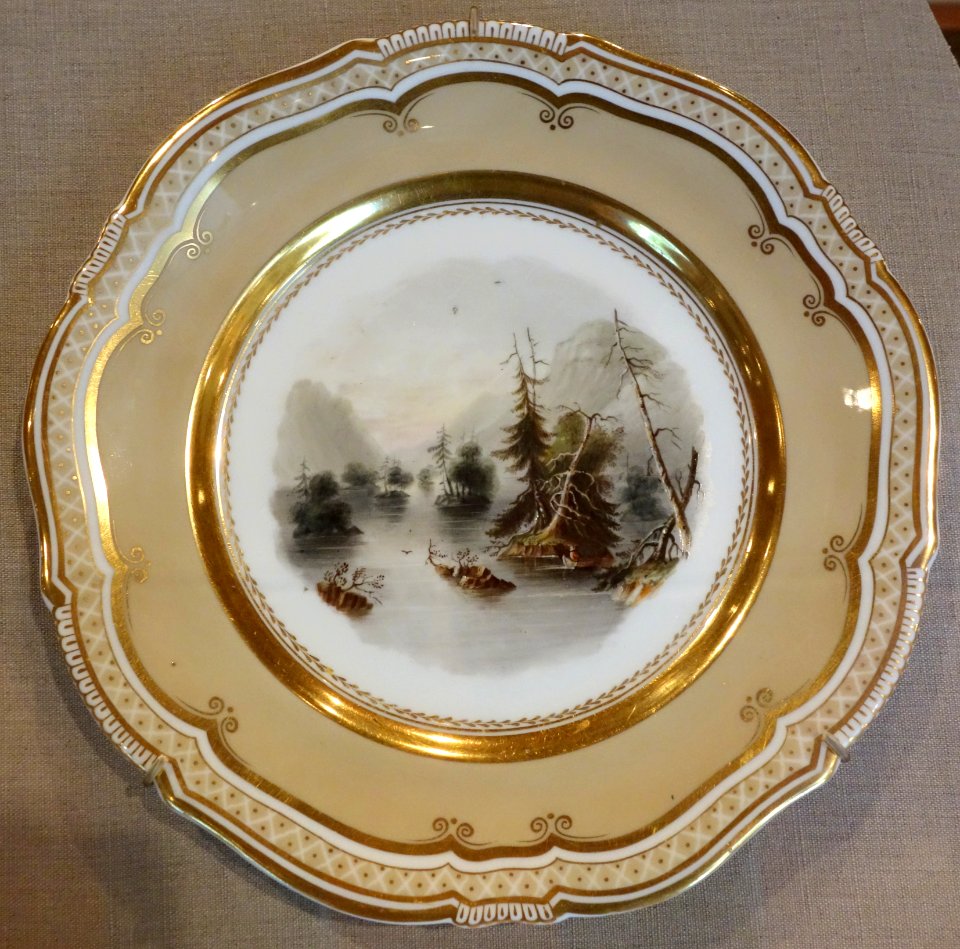 The Highlands, Lake George, America - Coalport Porcelain Factory, Shropshire, England, c. 1820-1830, porcelain - De Young Museum - DSC00925