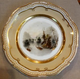 The Highlands, Lake George, America - Coalport Porcelain Factory, Shropshire, England, c. 1820-1830, porcelain - De Young Museum - DSC00925