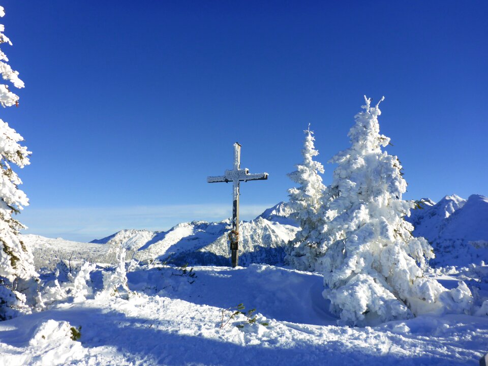 Alpine mountains snow