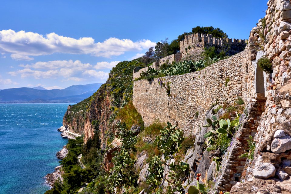 The fortifications of Akronafplia on 30 March 2019