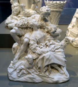 The Grape Eaters, designed by Francois Boucher, Vincennes Porcelain Factory, c. 1752, soft-paste porcelain - Wadsworth Atheneum - Hartford, CT - DSC05425