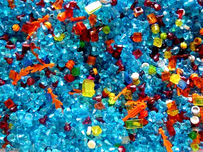 Blue assemble toys