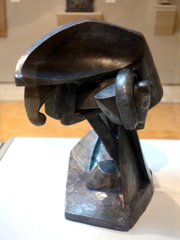 The Horse by Raymond Duchamp-Villon (1876-1918), 1914, cast in the 1950s, lead, view 2 - Chazen Museum of Art - DSC01893