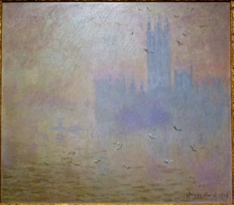 The Houses of Parliament, Seagulls, by Claude Monet, French, 1903, oil on canvas - Princeton University Art Museum - DSC07012