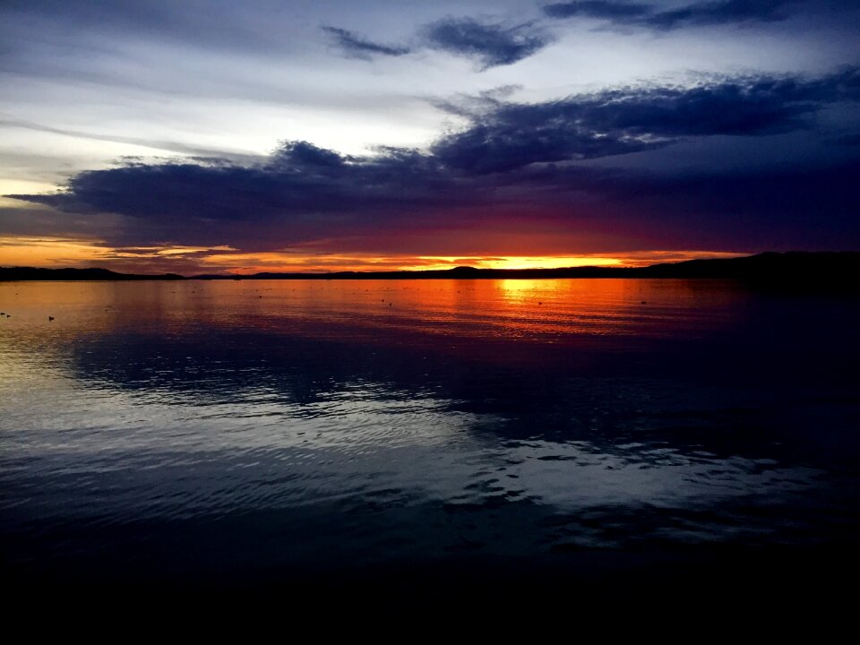 Clouds lake sky