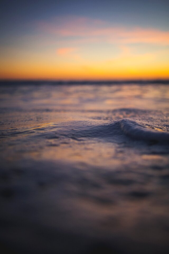 Foam waves tide