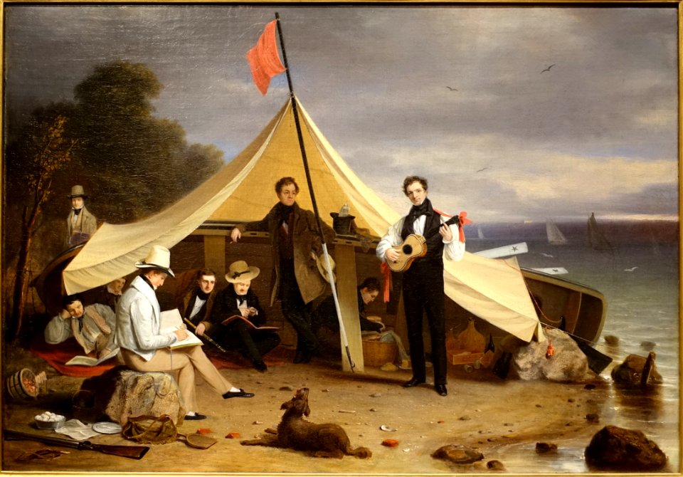 The Greenwich Boat Club, by Robert Walter Weir, American, 1833, oil on canvas - Princeton University Art Museum - DSC06906