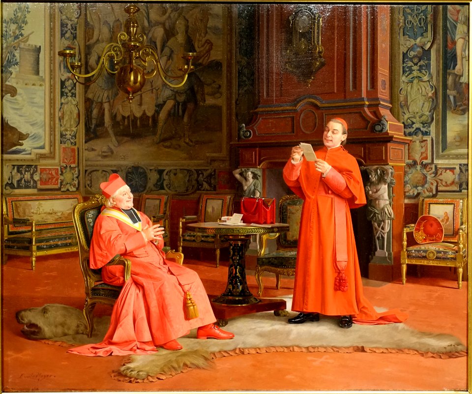 The Letter by Emile Meyer, French, c. 1895, oil on panel - Currier Museum of Art - Manchester, NH - DSC07699